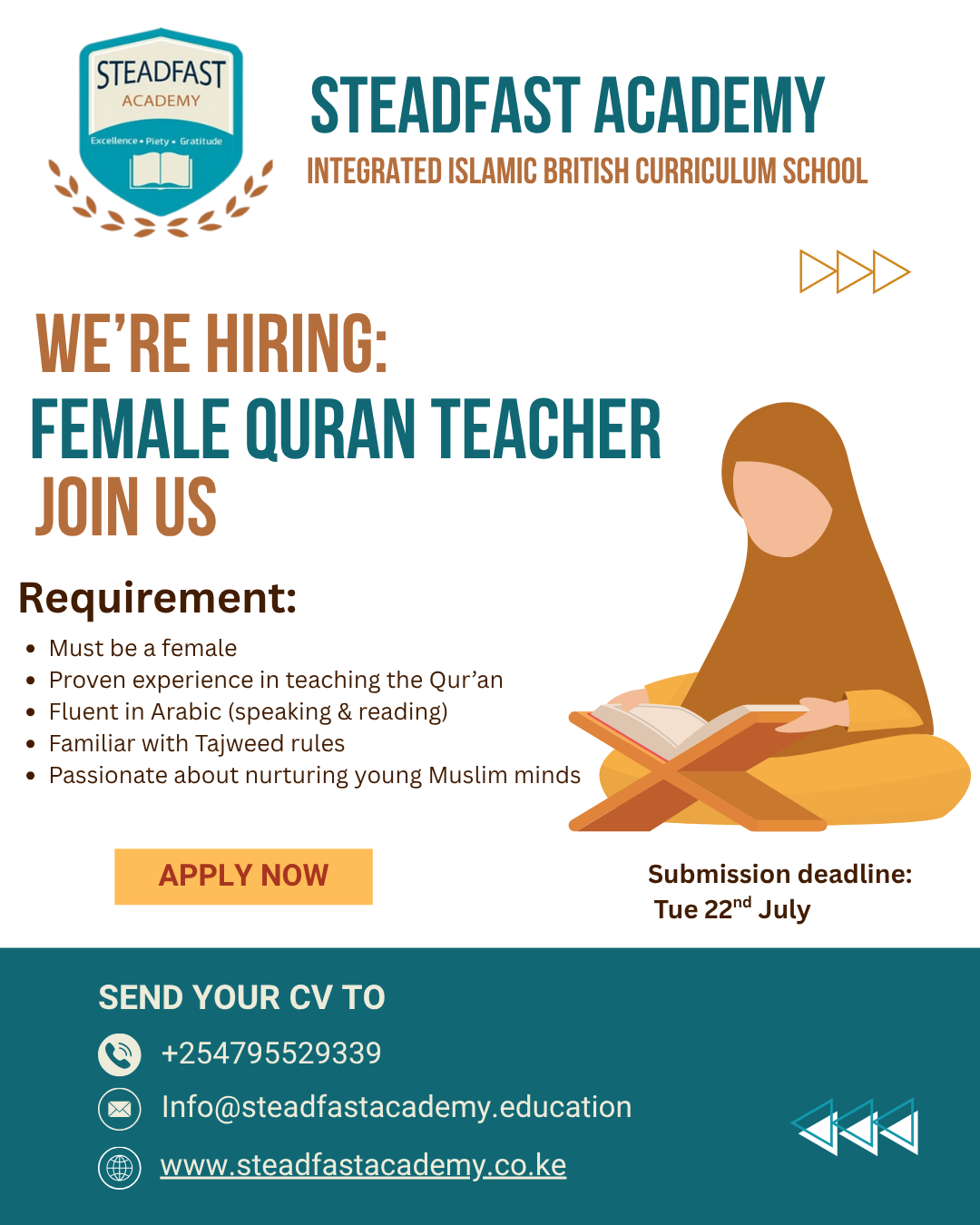 Steadfast Academy - School Website + AI Chatbot